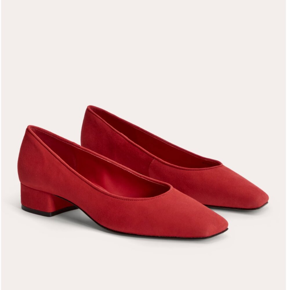 NEW Everlane Red Leather Ballet Pump